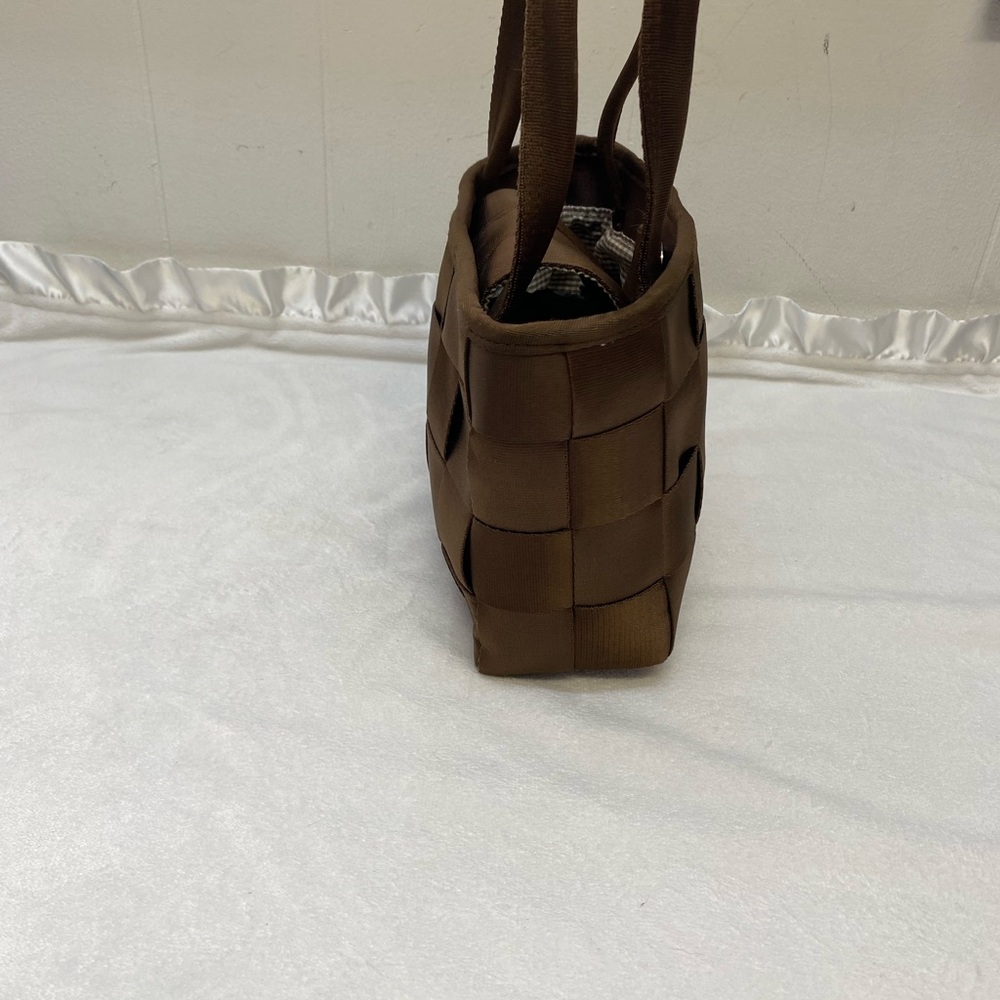 Women’s Seatbelt Bag Handbag Purse Snap Close with Double Handles Brown small - Picture 3 of 8